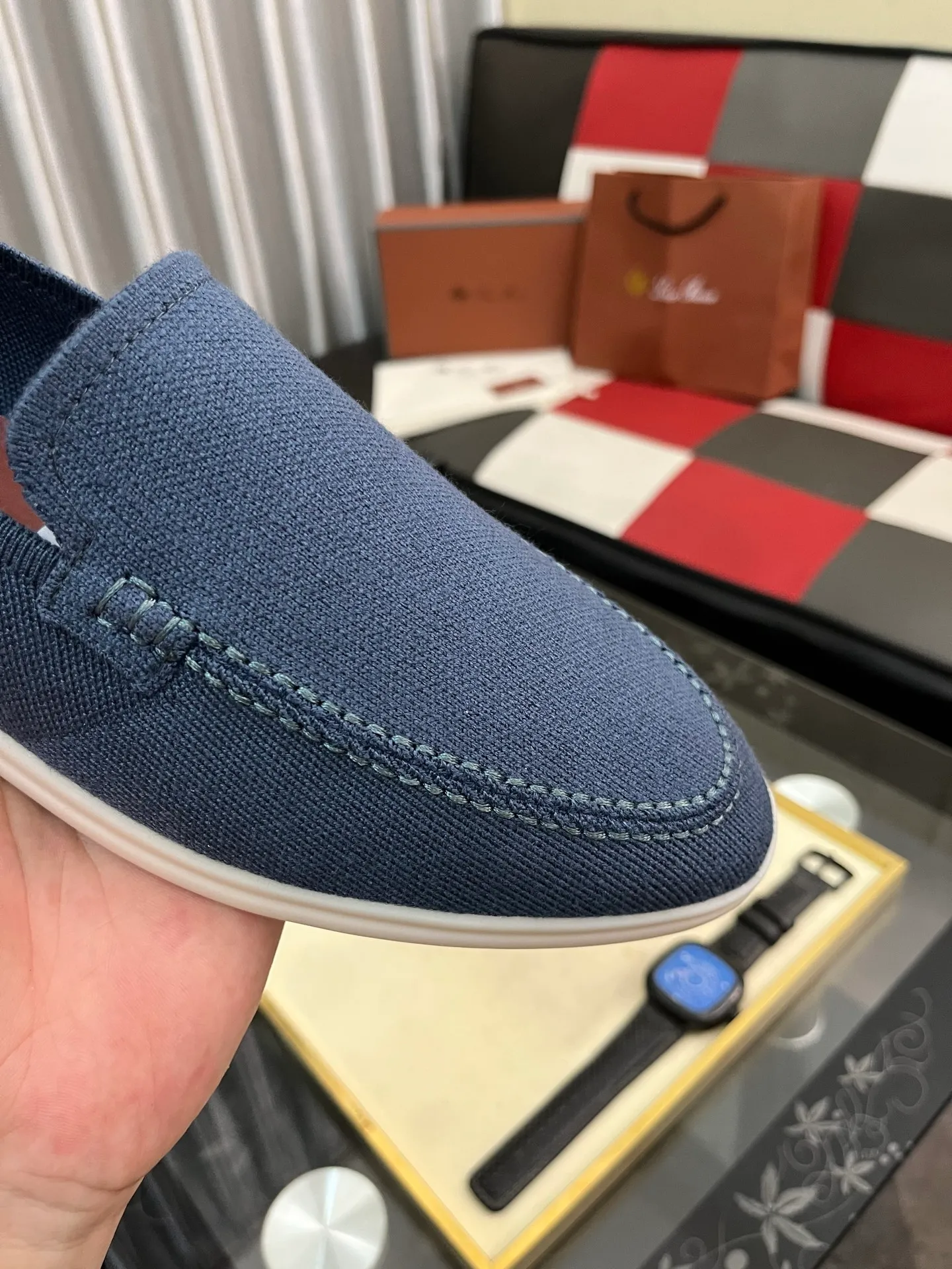 Men's men's shoes💰420⌚️⌚️Loro*Piana pure original 2025 soft and comfortable LP deerskin flat-soled casual star's same style slip-on Loaf men's shoes, size: 38-446️⃣colors available